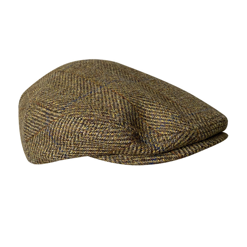 Striped Gray New Wool Flat Cap - Newsboy Cap Ivy recension och pris