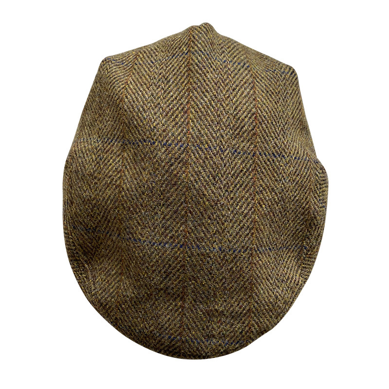 Striped Gray New Wool Flat Cap - Newsboy Cap Ivy recension och pris