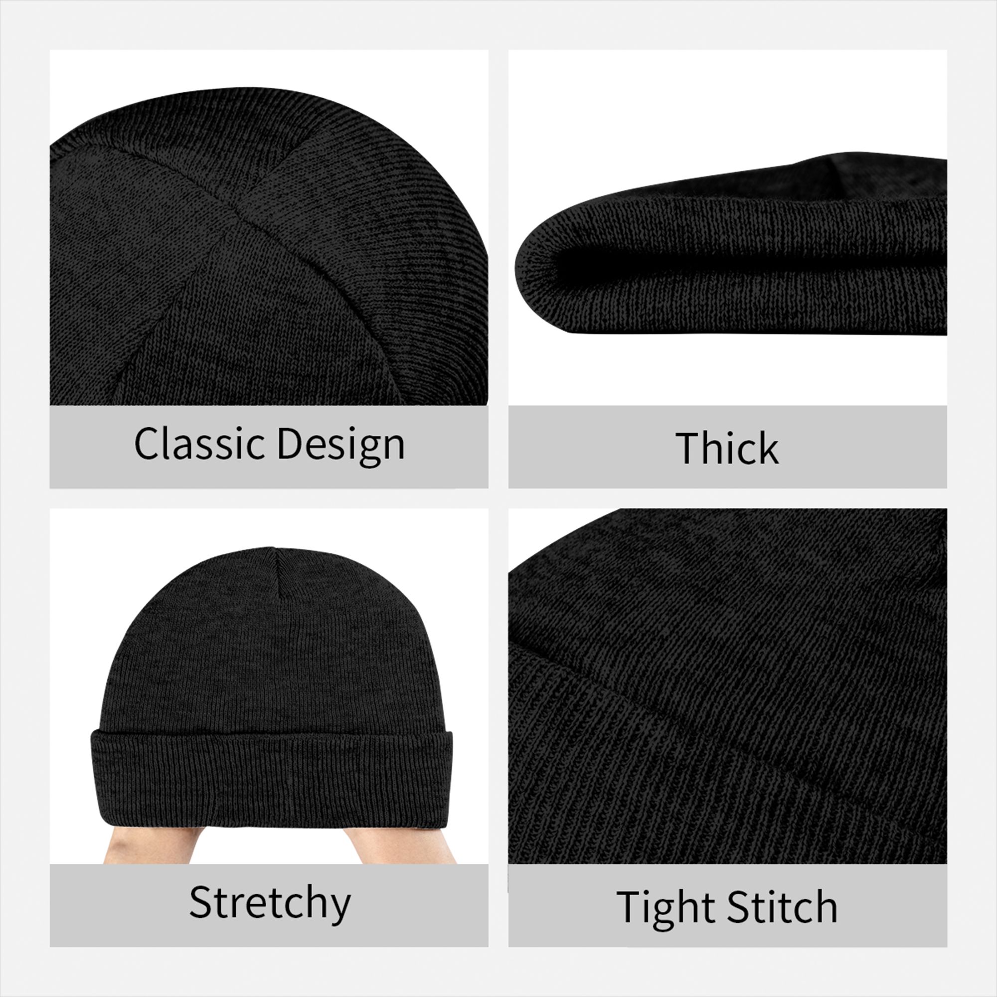 Men Women Rib Knit Cuffed Bean - Beanie Cuffed Knit recension och pris