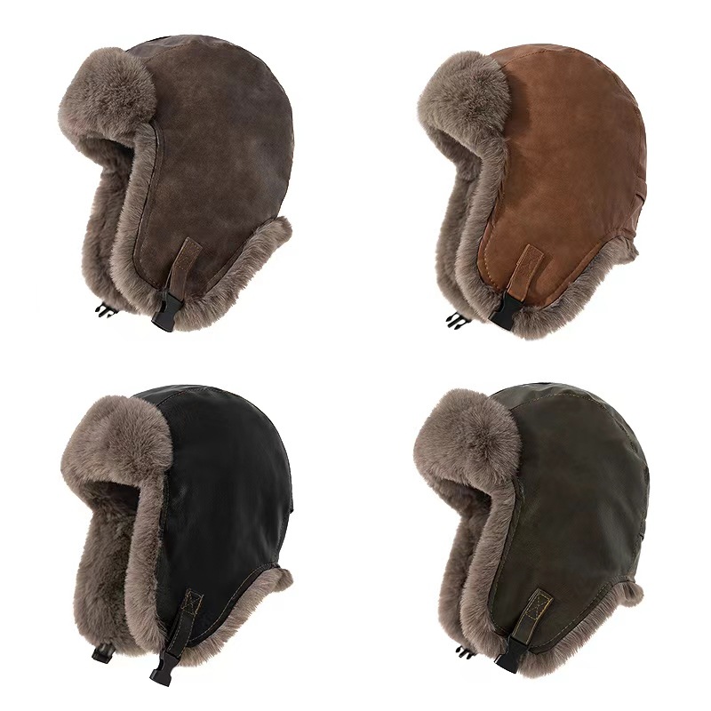 1pcs Men's Winter Retro leathe - Winter Trapper Hat recension och pris